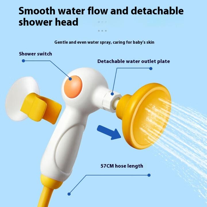 Baby Bath Toys, Children's Shower Electric Bath, Baby Bathroom Bath Bath Play Toys, Sealed Waterproof Little Yellow Duck 5-piece Set