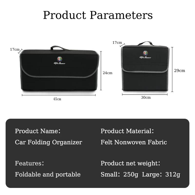 Auto Kofferraum Aufbewahrungsbox Organizer Faltbar Verstauen Aufräumen Behälter Tasche Für Alfa Romeo Giulietta 159 147 156 166 Mito Giulia GT