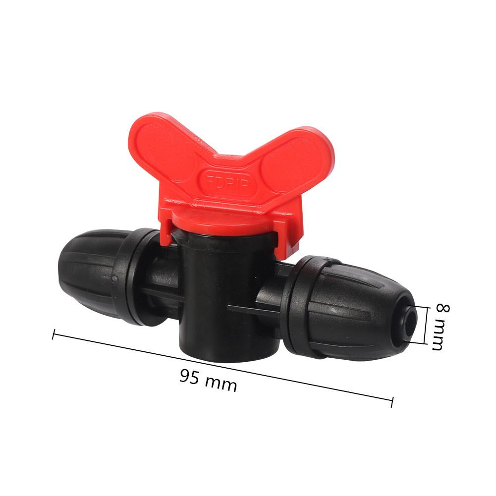 Pipe Valve Water Controller Bypass Valve Garden Tap Connector 1/4'' 3/8'' 1/2'' 5/8'' 3/4'' Tube Drip Irrigation Joint 1/10Pcs