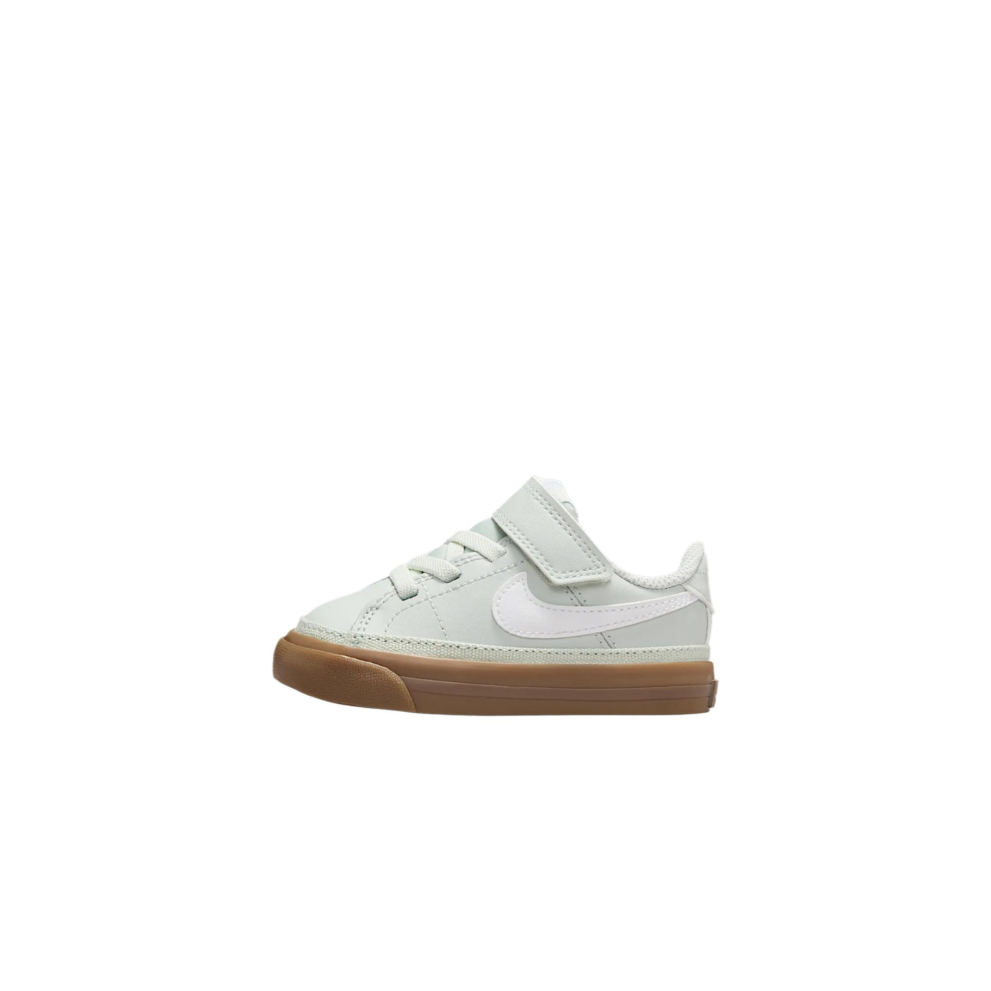 

Nike Court Legacy TD Light Silver Gum Baby Sneakers Green Gum-Dark-Brown White DA5382-006 27