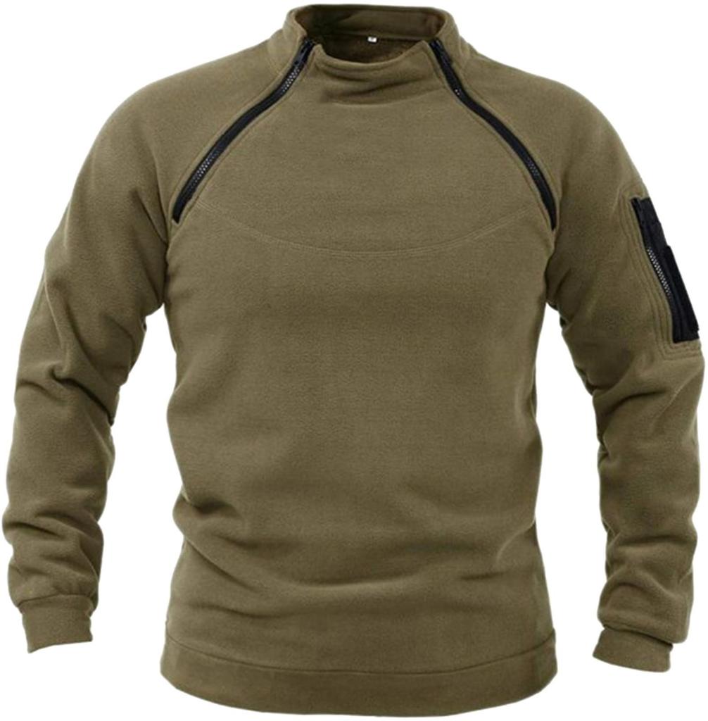 Herren Outdoorjacke Jagdbekleidung Warme Reißverschlüsse Fleecepullover Mann Winddichter Frühlings-Wintermantel Thermounterwäsche