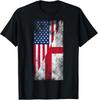 USA England Flags, United States of America and English Flag T-Shirt Unisex T-Shirt