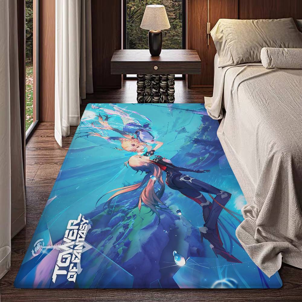 T-Tower of Fantasy Cartoon Floor Mat Nordic Style Home Doormat Bathroom-Toilet Mats Bedroom Hotel Decor Mat