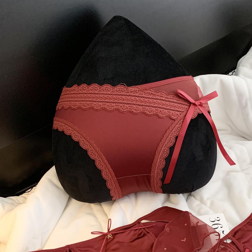 Women's Spring and Autumn Year Net Red 10A Extended Crotch Mid Waist Panties