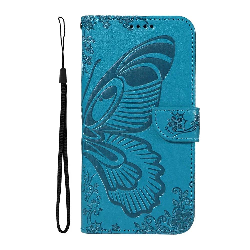 Leather Wallet Case For Xiaomi Poco X6 X5 F5 Redmi A3 12C Redmi Note 12 11 Pro Plus 12S 11S Turbo 3 Stand Flip Phone Cover Strap