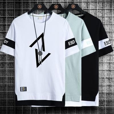 Camiseta masculina moda verão streetwear impressão t camisa casual roupas masculinas harajuku manga curta topos t