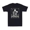 The Lovers Vintage Tarot Card Astrology Skull Horror Occult Unisexs Cotton TShirt