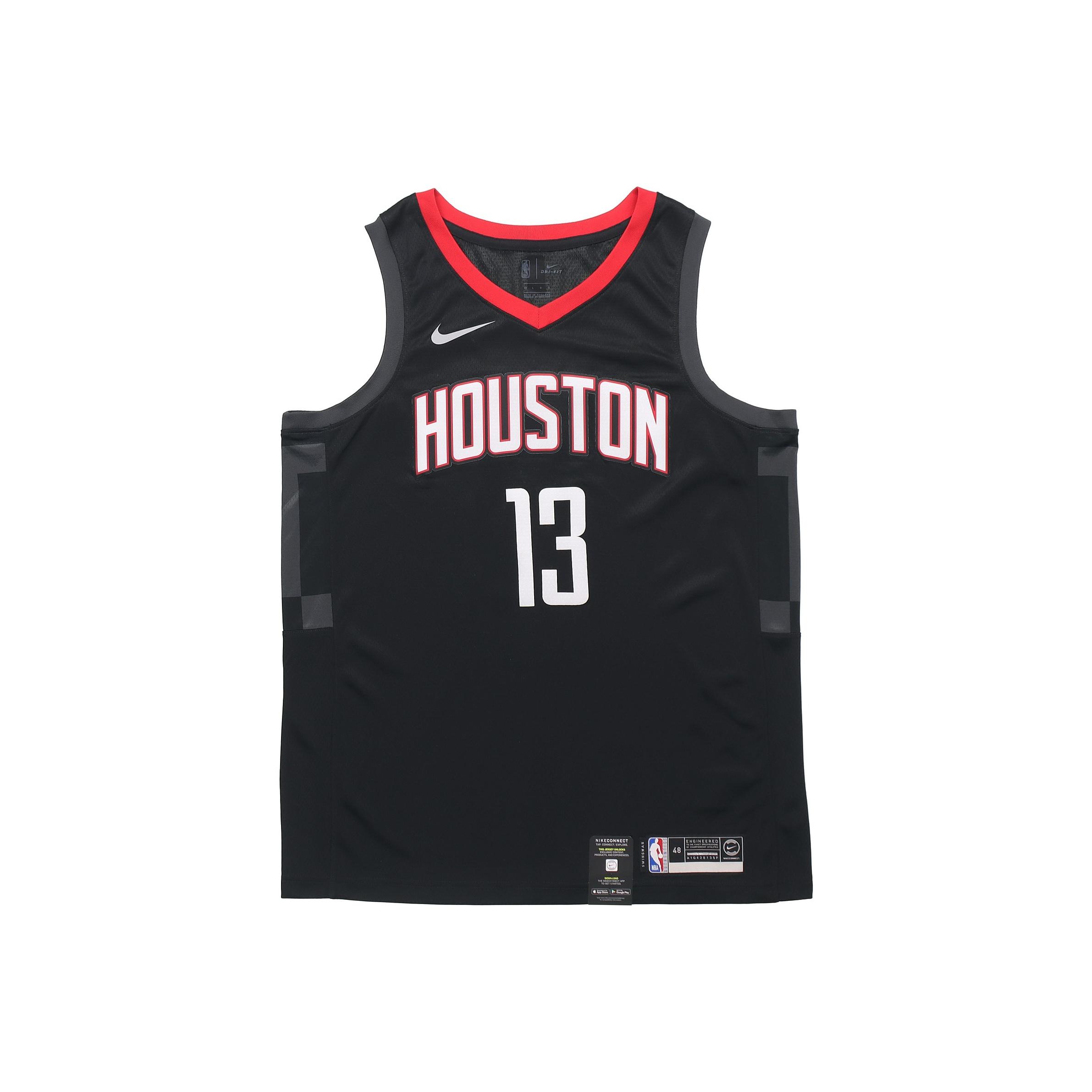 Nike Контрастный баскетбольный жилет NBA, Fan Edition, Rockets, Harden No. 13 Мужские топы черные 877206-010 M