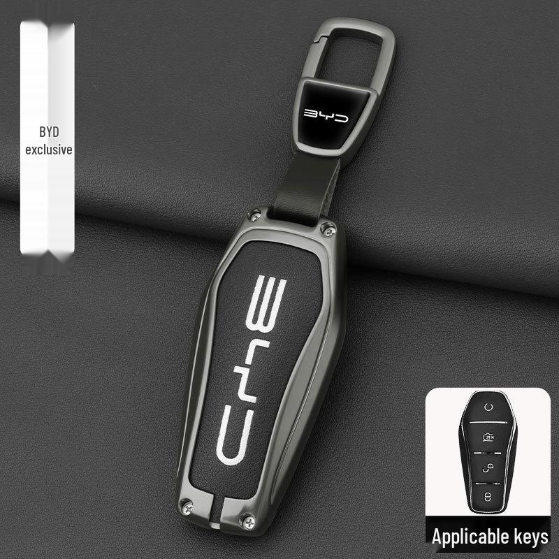 BYD Key Case for Models: Qin, Han Plus DMI, Song Pro, Tang, Yuan, Destroyer 05, Seagull, Dolphin, and Lion – Shell Buckle Design