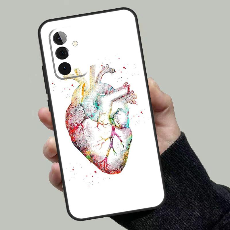 Human Heart Anatomy Case For Samsung Galaxy A53 A33 A23 A13 A52 A32 A22 A12 A51 A71 A14 A24 A34 A54 A52S Coque
