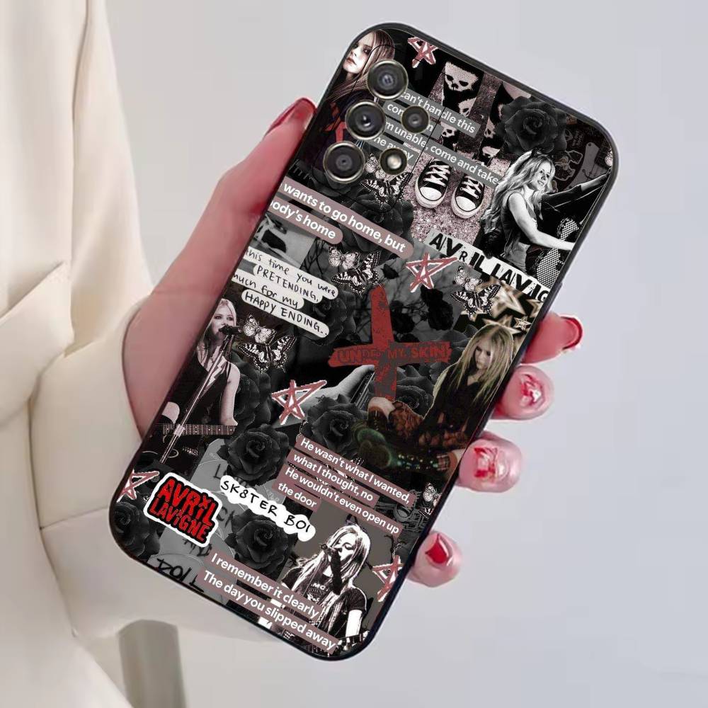 Singer Avril L-Lavigne Phone Case For Samsung S25,S24,S21,S22,S23,S30,Ultra,S20,Plus,Fe,Soft Silicone Black Cover