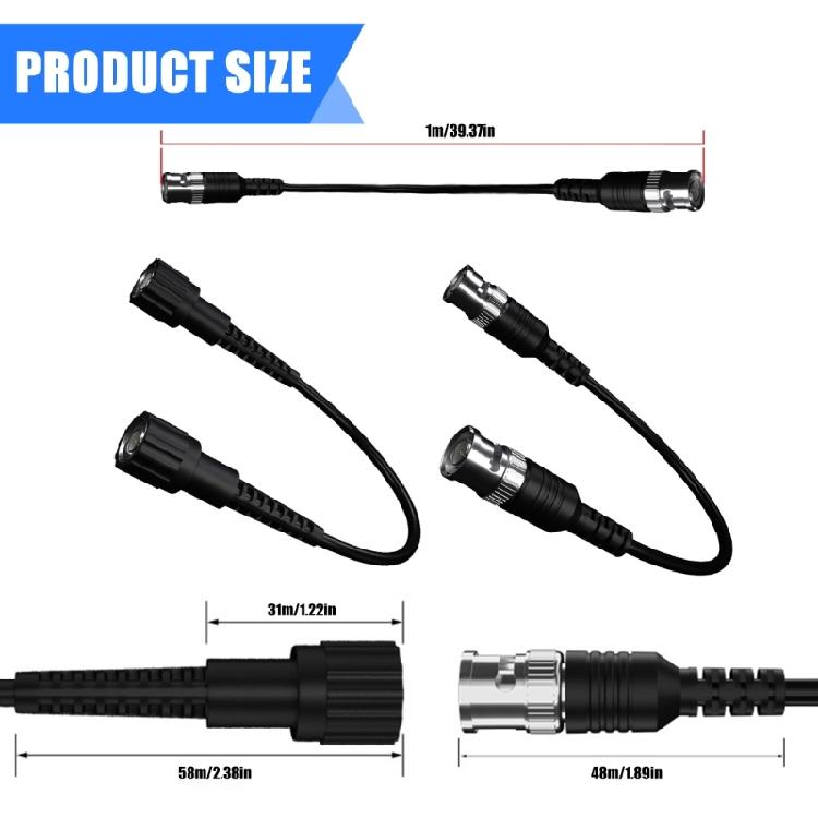 BNC Male To Male Coaxials Test Cable for High Performances Signal Testing In Lab and Engineering Easy Installion