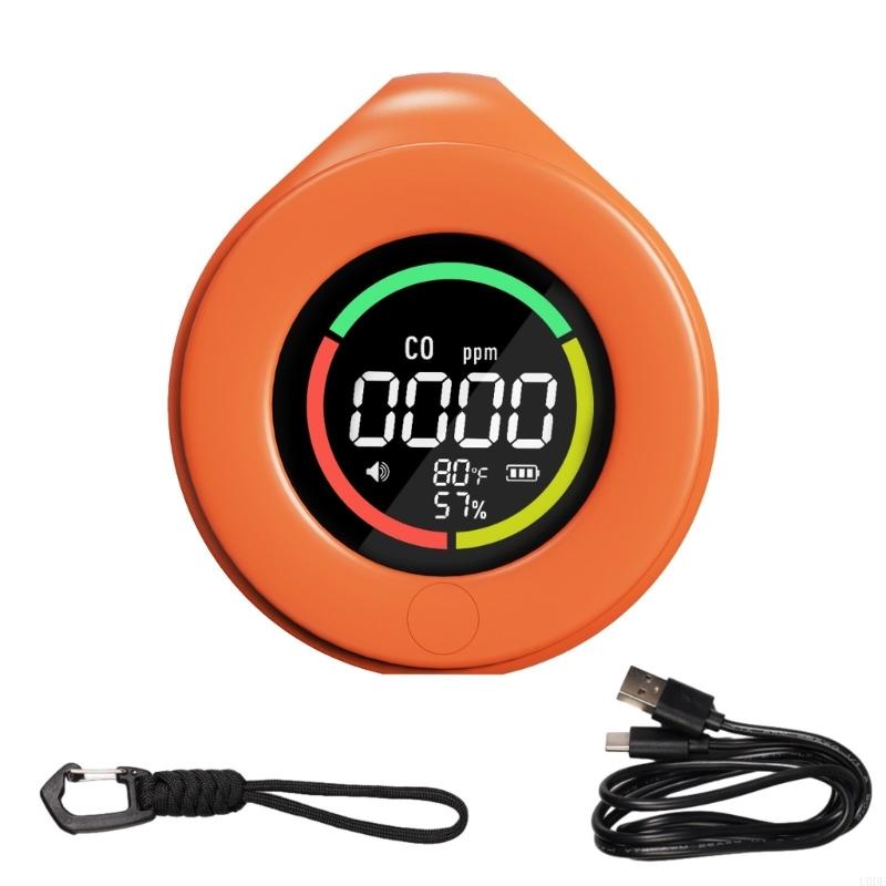 

Air Quality Tester Rechargeable CO Temperature Humidity Display Outdoor Gear