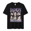 Damon Salvatore Ian Somerhalder TV Show T-shirt for Women Summer Tops Tshirts O-neck Women Clothing Streetwear Female T Shirt...