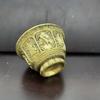 Brass Vintage Water Bowl Tea Cup Wine  Auspicious Carved Desktop Craft Decoration