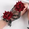 Sweet Ruffle Sleeves Girls Rose Wrist Cuffs for Woman Sweater Skirt Decorations Female Lace Wrist Cuffs Supplies