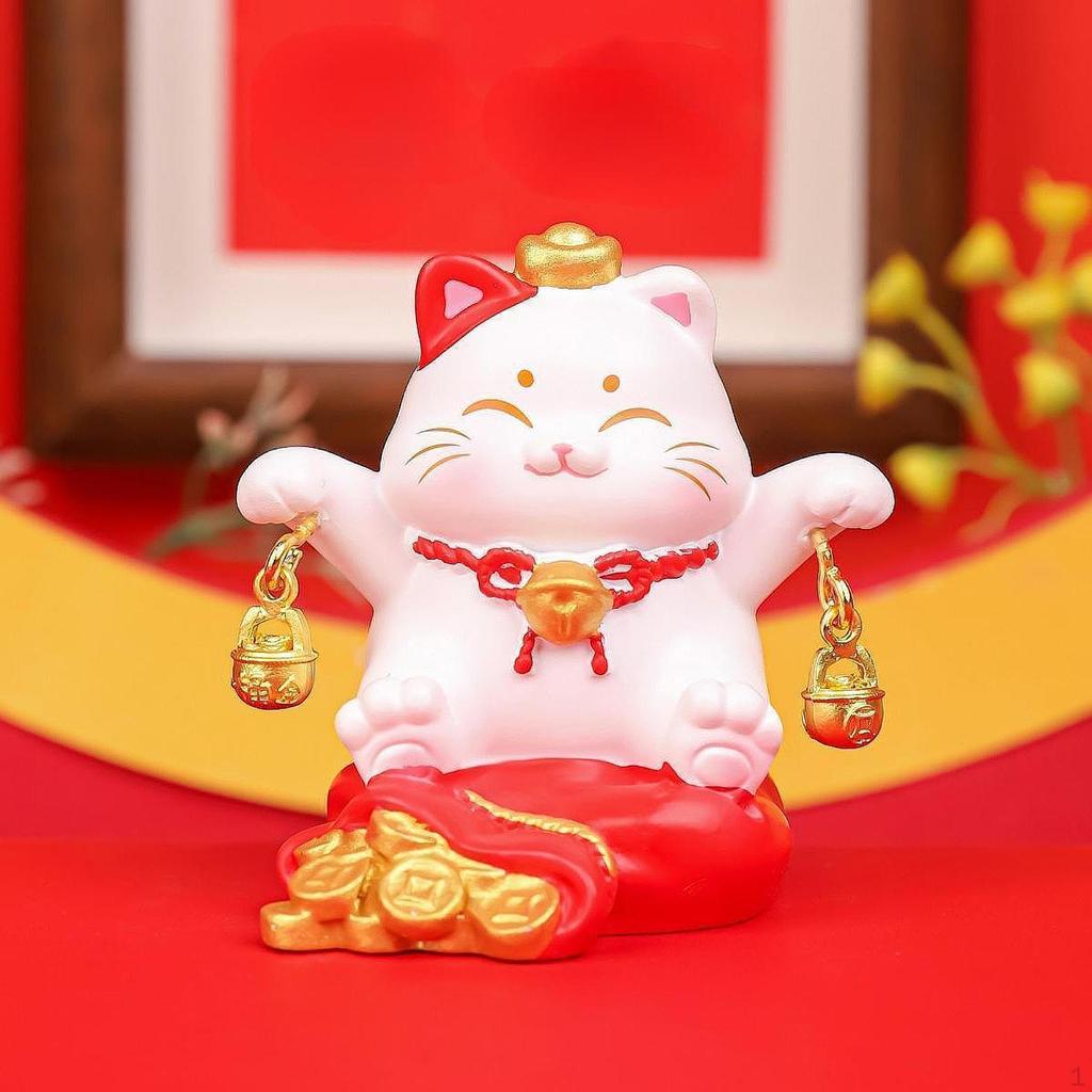 Mini Chinese Year Lucky Figurine Car Dashboard Decoration Handmade Good Luck Decor for Home