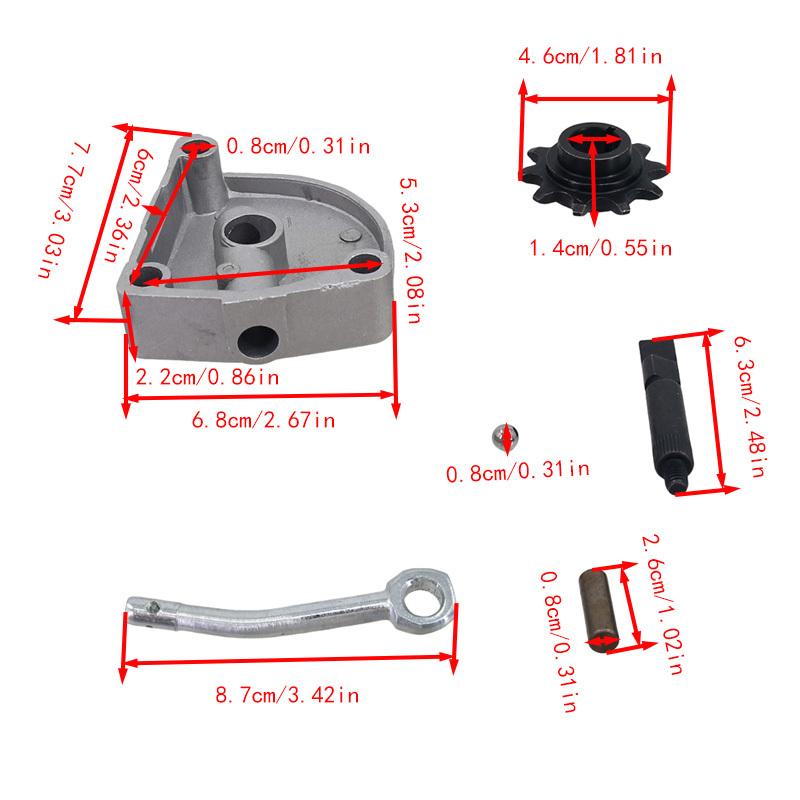 1 Ensemble Pignon d'Entraînement 10 Dents 3 Trous Couvercle d'Embrayage Convient pour Vélos Motorisés 49cc 60cc 66cc 80cc Accessoires