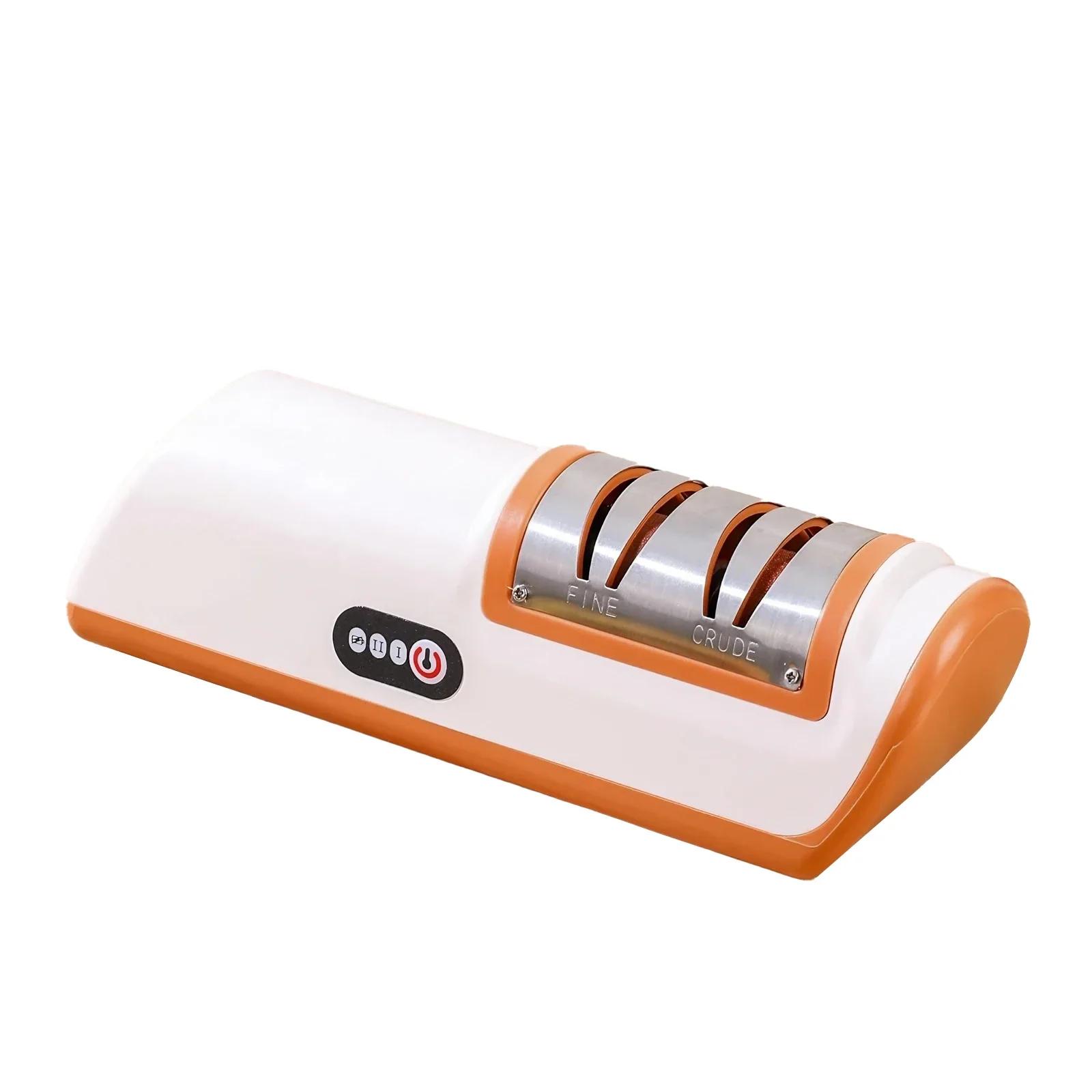 

D5 Быстрая заточка Электрическая точилка для ножей edc Инструмент Перезаряжаемая Нескользящая подставка Портативные кухонные аксессуары Точилка для лезвий One Size оранжевый