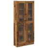 Credenza Alta con Aspetto Legno Vintage 82,5 x 30,5 x 185 cm Legno Ingegnerizzato