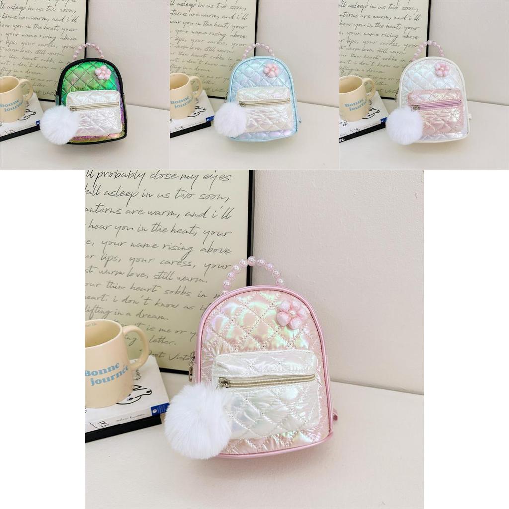 Childrens Princess Backpack With Plush Ball Decoration For School And Outings