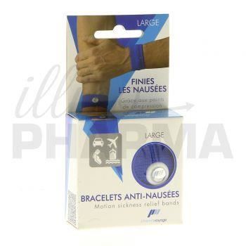 Pharmavoyage Paire de Bracelets Anti-nausées Bleu Taille L