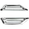 2pcs Chrome Car SUV Air Flow Fender Side Vent Decoration Sticker For BMW Benz