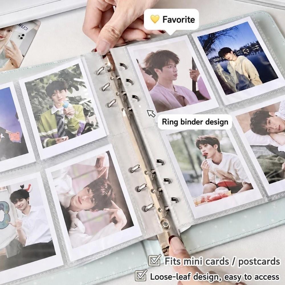 PU-Leder-Ordner-Notizbuch A5 Foto-Karten-Ordner K-Pop-Idol Foto-Kartenhalter Foto-Karten-Zubehör
