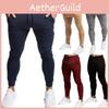 Men's Jogger Trousers Made From Soft Material With Adjustable Waist And Side Pockets
