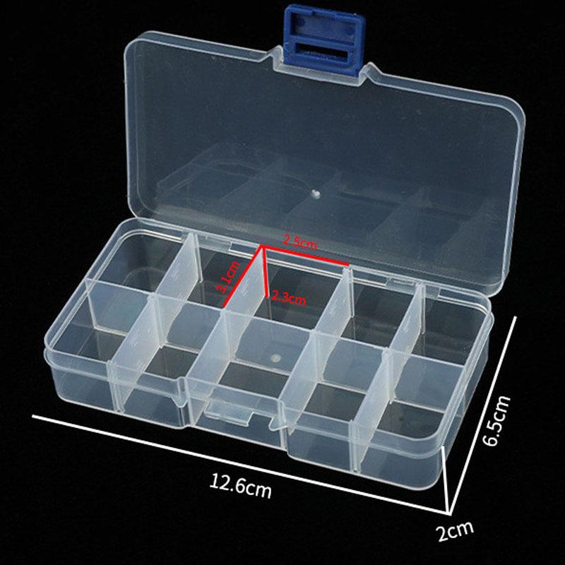 

10 Slots Adjustable Plastic Storage Box Storage Box Case For Jewelry Diamond Embroidery Craft Bead Pill Holder Storage Tool