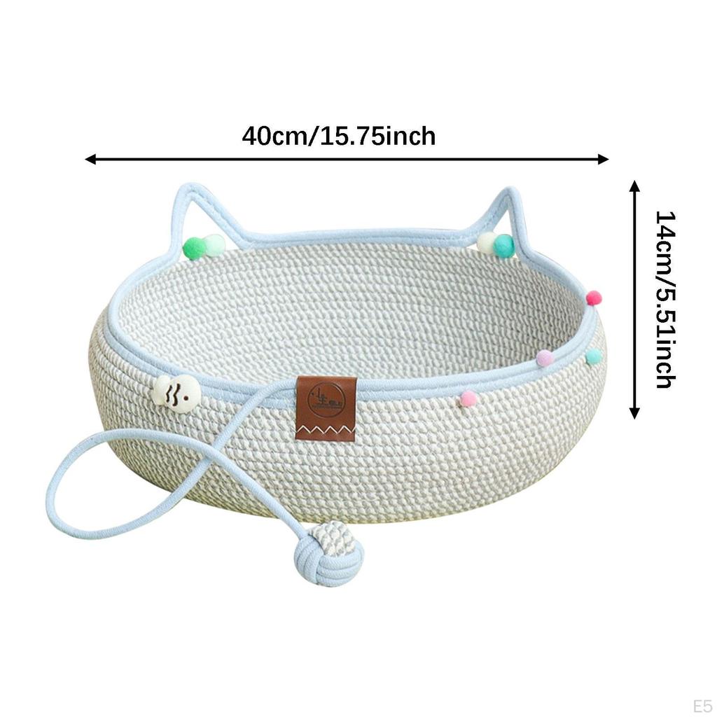 Cat Bed Basket for Small Pets with Scratch Mat And Washable Features