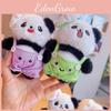Cartoon Cute Panda Chef Plush Keychain Holder Colorful Pants Accessories Gift