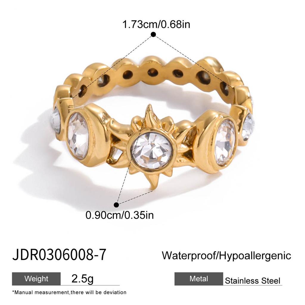 Titanium Steel Ring Mid-Ancient Light Luxury Ring Stainless Steel Ornament Women's High-Grade Jewelry Non-Fading Ring