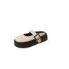 Round head thick-soled bag head half-drag new summer fashion one-button slippers casual muffin sole women's shoes