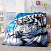 White Tiger Family Blanket Flannel Blanket for bed, sofa, Camping, Hiking, Picnic Essentials, gift for family Fan gifts