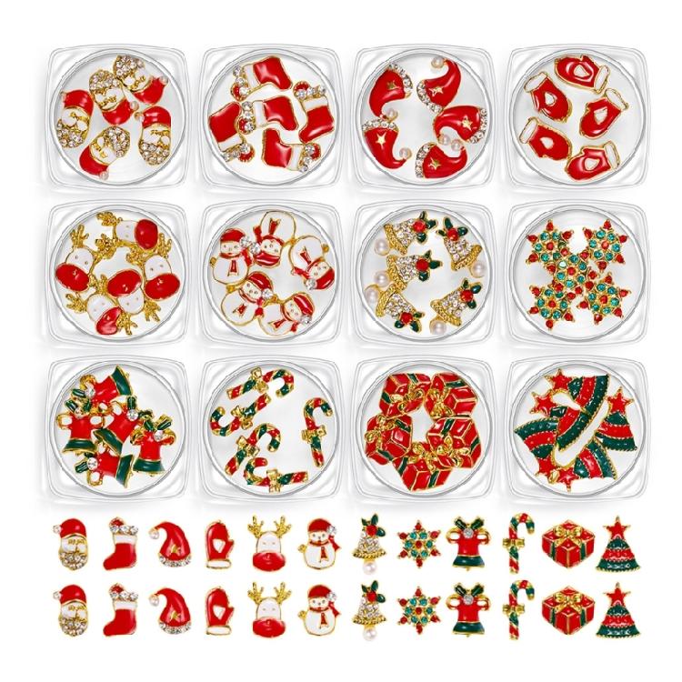 

Christmas Nail Charms Pendant Nails Art Decoration Lovely Snowman Nails Art Charms for Nails Salons 1