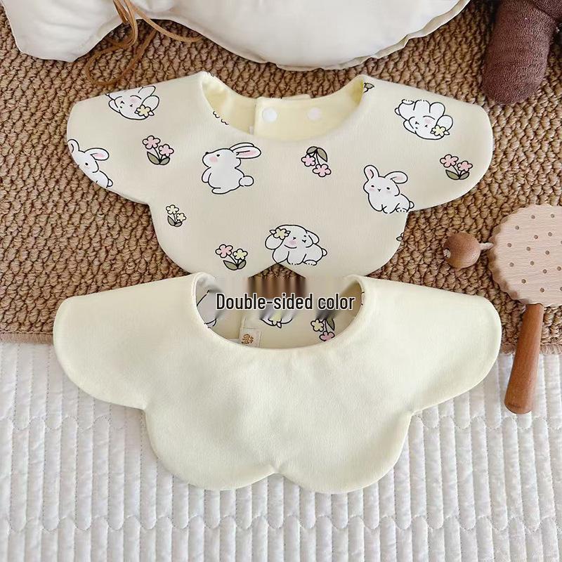 Koreanischer Stil Baumwolle Weich Wasserdicht Baby Sabberlätzchen, Doppelseitig, für 0-2 Jahre