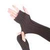 Color Fingerless Gloves Knitted Arm Warmers Wool Sleeve Cuff Elastic Gloves Female Arm Warmers