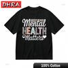Womens Fashion Soft Comfy Classic TShirt Unisextal Health Matters Printed Tee TShirts for Work From Home TShirt Ropa Hombre