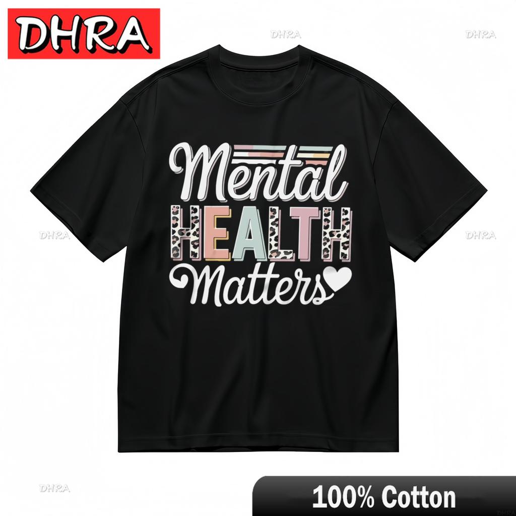 Womens Fashion Soft Comfy Classic TShirt Unisextal Health Matters Printed Tee TShirts for Work From Home TShirt Ropa Hombre
