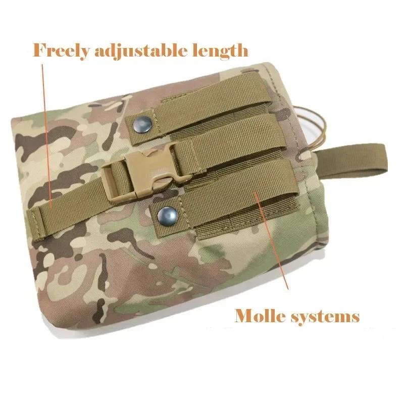 Folding Molle Tactical Magazine Dump Drop Pouch Hunting  Airsoft Ammo EDC Tool Bag Foldable Utility Recovery Mag Holster Package