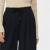 GIORDANO Women's Knit Elastic Pleated Wide-leg Sweatpants
