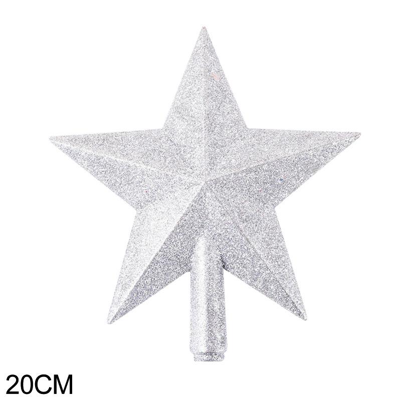 15/20cm Christmas Tree Top Star Merry Christmas Decorations for Home Shiny Gold Powder Five-pointed Star New Year's Ornament