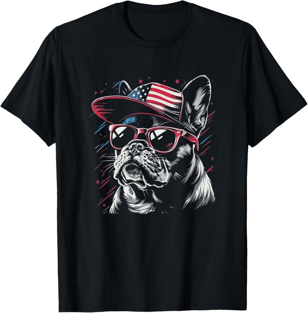 Funny 4th of July French Bulldog Dog Lover Frenchie T-Shirt Unisex T-Shirt S
