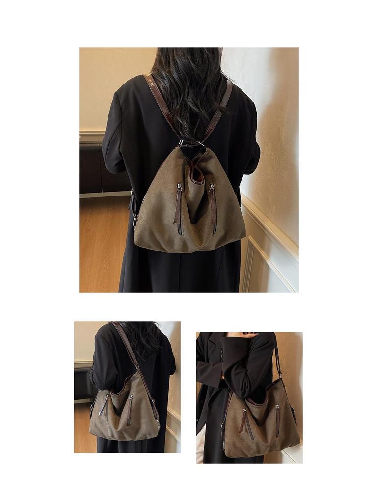 Retro 2025 Large Capacity Tote Bag: Stylish, Versatile Handbag for Women - Single Shoulder & Crossbody Carry