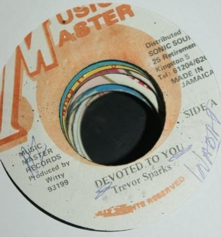 

7inch Record TREVOR SPARKS - Devoted To You NONE Music Master Jamaica Reggae, Ska & Dub Used