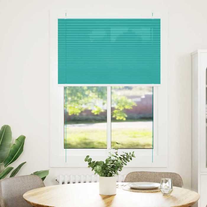 VidaXL Store plissé vert pétrole 85x150 cm largeur du tissu 84,4 cm, store plissé de fenêtre, store accordéon, store plissé 4015395