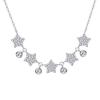 Silvere Glam S925 Sterling Silver Pendant, Niche And Simple All-moissanite Necklace For Women, Christmas Starry Sky Collarbone Chain