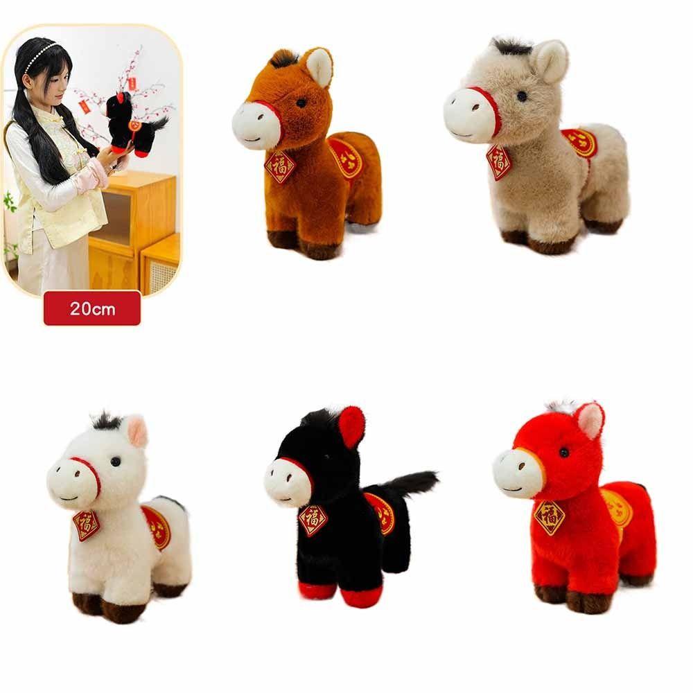 Stuffed Animal Horse Plush Doll 20cm Size Plush Stuffed Animal  Chinese Zodiac Year