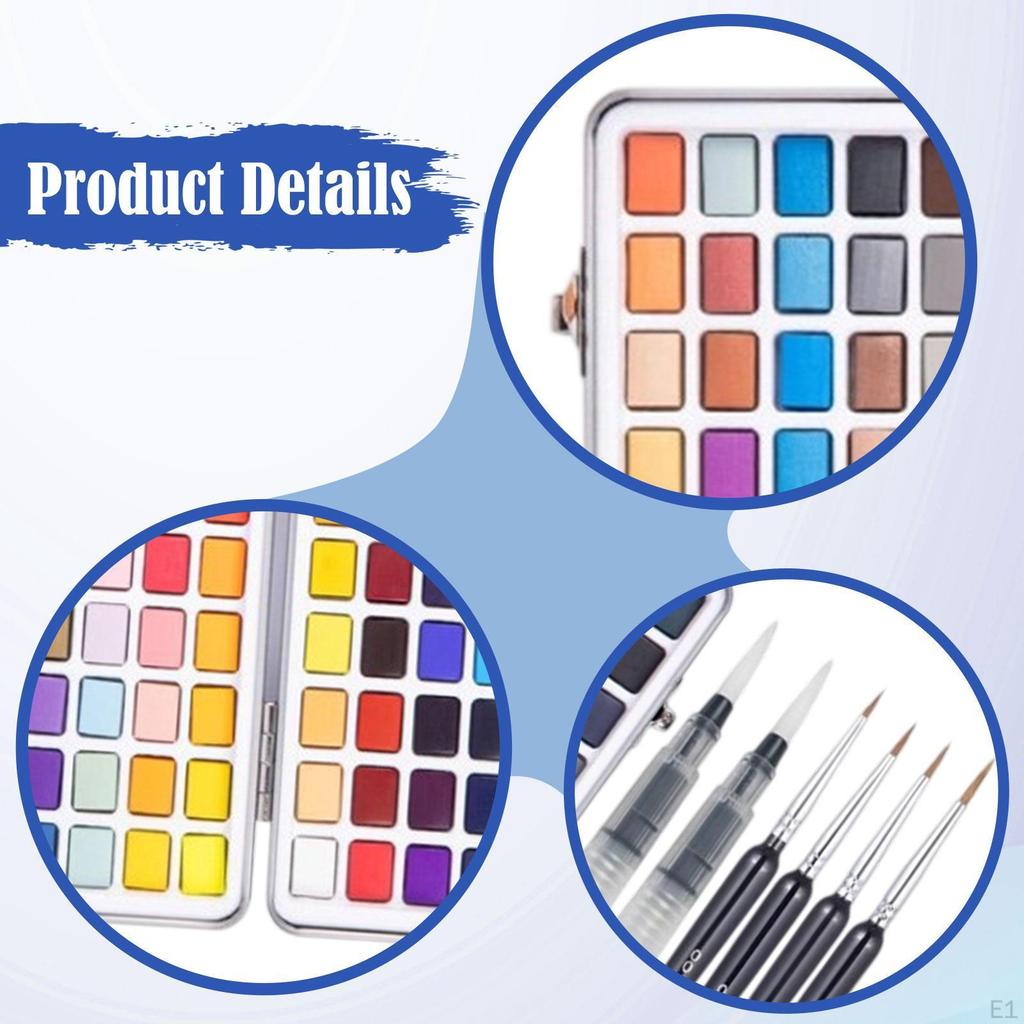 168 Colors Watercolor Paint Set Gift including Water Brush Pens Great for Painting